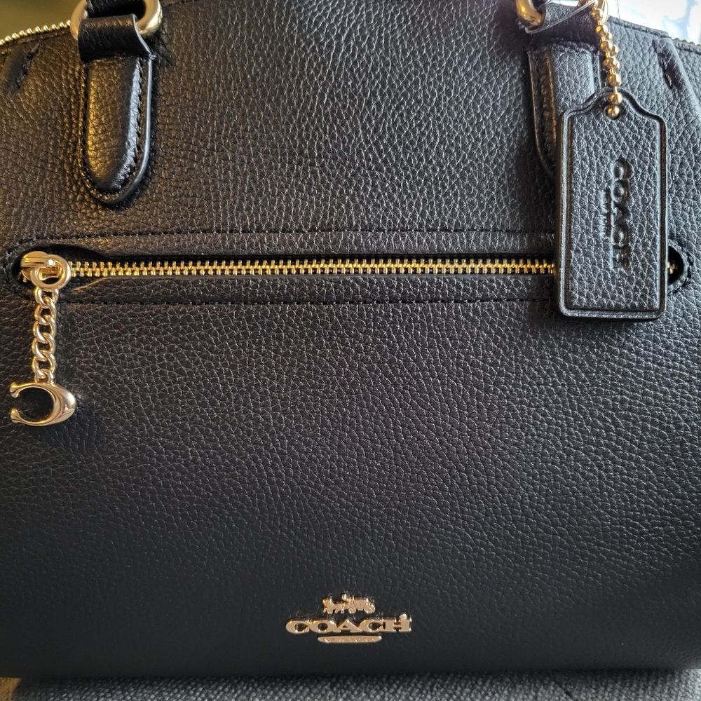 NWT Coach Elise Satchel Women's Crossbody Bag - Black - Picture 2 of 8